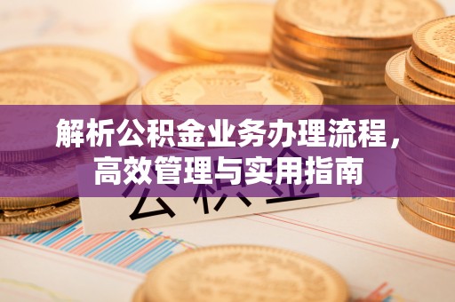 祁阳解析公积金业务办理流程，高效管理与实用指南