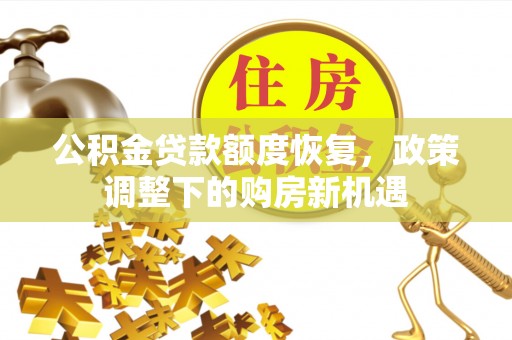 祁阳公积金贷款额度恢复，政策调整下的购房新机遇