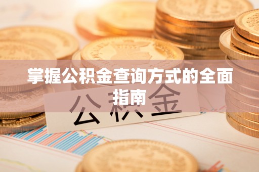 祁阳掌握公积金查询方式的全面指南