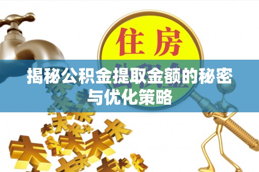 祁阳揭秘公积金提取金额的秘密与优化策略