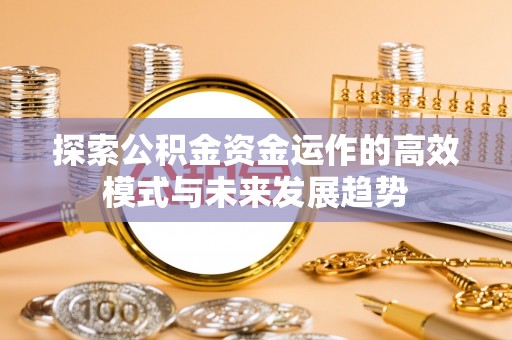 祁阳探索公积金资金运作的高效模式与未来发展趋势