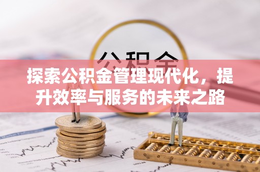 祁阳探索公积金管理现代化，提升效率与服务的未来之路